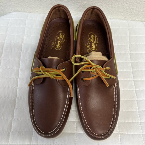 Sperry X J.Crew Original two-eye boat shoes in leather Crew Brown Size 11 - Picture 10 of 12